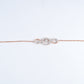 18KT rose gold bracelet with triple circle diamond link design