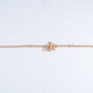 18KT rose gold bracelet with star flower charm and diamond accents