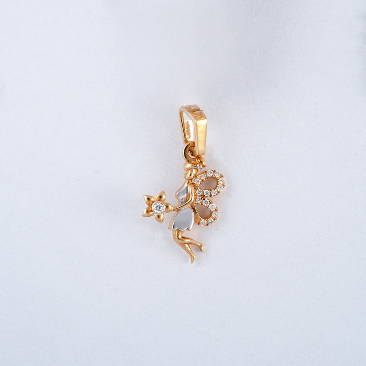 Rose Gold Fairy 18KT Diamond Pendant
