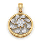 Yellow Gold Round 18KT Diamond Pendant