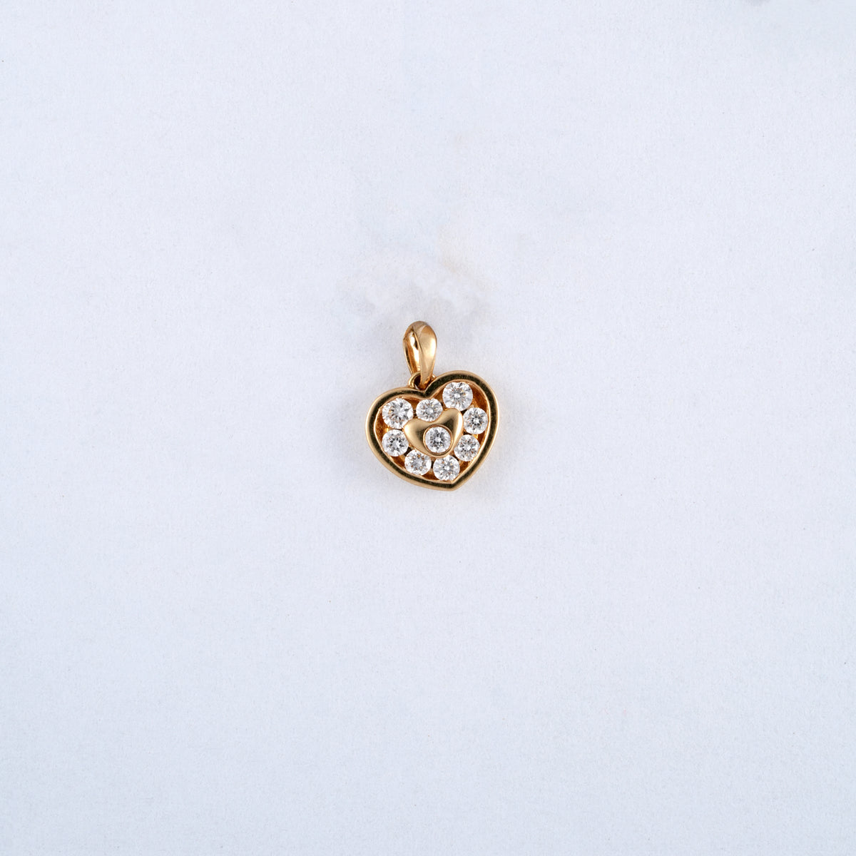 Yellow Gold Heart 18KT Diamond Pendant
