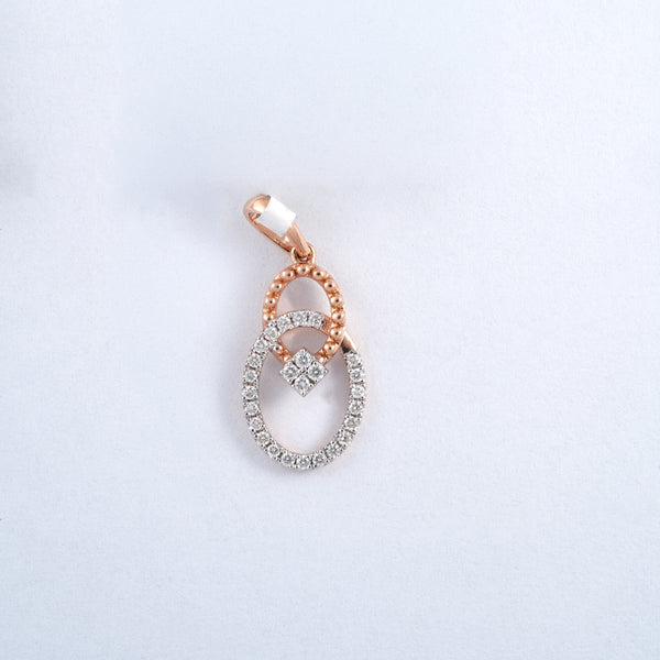 Interlinked Oval Diamond 18KT Pendant