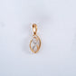18KT gold pendant with diamond infinity design in oval frame