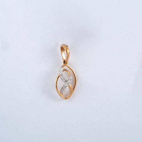 Infinity Diamond Oval 18KT Pendant