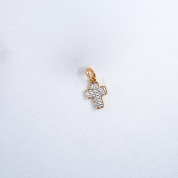 18KT cross  Diamond Pendant