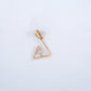 18KT Open Triangle Diamond Pendant