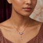 Floral Diamond Drop 18KT Necklace Pendant