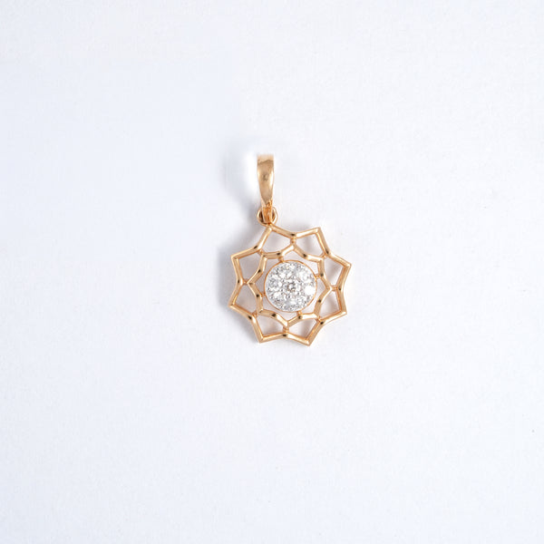 18kt Gold Daily Wear Diamond Pendant for Women