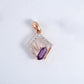 Rose Gold Purple Stone 18KT Diamond Pendant
