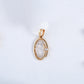 18kt Gold Oval Diamond Pendant For Women