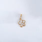 Flower Heart Pendant 18kt Gold for Women