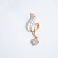 Rose Gold Swirl 18KT Diamond Drop Earring