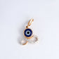 Deep Blue Evil Eye 18KT Diamond Pendant