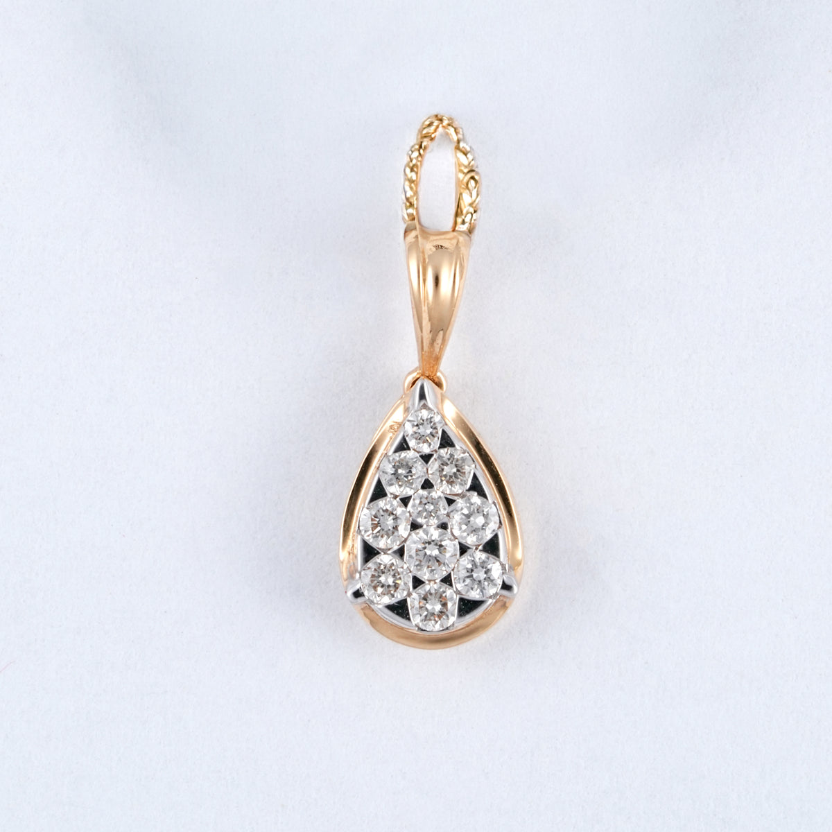 18KT Teardrop-Shaped  Diamond Pendant