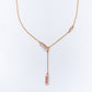 Rose Gold Drop 18KT Diamond Y Necklace