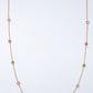 Rose Gold Purple Stone Station Necklace