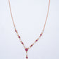 18KT Gold Red Bead Cluster Necklace