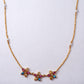 Multicolor Floral Gemstone Diamond Necklace