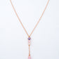 Rose Gold Ombre Stone Drop Y Necklace