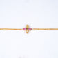 Yellow Gold Clover Gemstone Bracelet