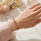 Rose Gold Rainbow Charm Chain Bracelet