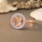 Rose Gold Gemini 18KT Diamond Zodiac Ring