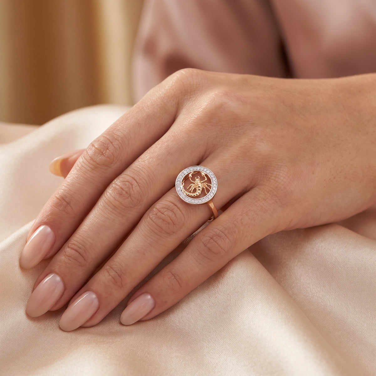 Scorpio Zodiac 18KT Diamond Ring