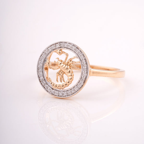 Scorpio Zodiac 18KT Diamond Ring