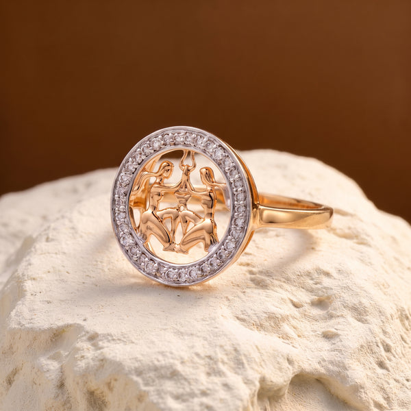 Yellow Gold Gemini 18KT Diamond Ring