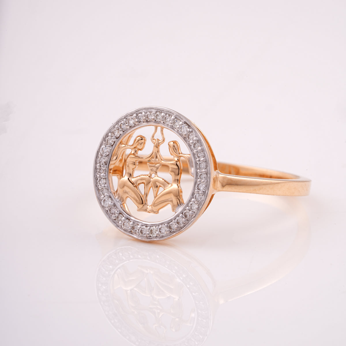 Yellow Gold Gemini 18KT Diamond Ring