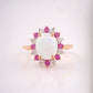 Rose Gold Opal 18KT Diamond Halo Ring