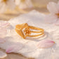 Floral Leaf 18KT Diamond Ring