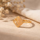 Yellow Gold Cutout Diamond Shape Ring