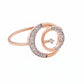 18kt Rose Gold Spiral Daily Wear Diamond Ring for Women  
