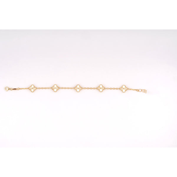 Floral Clover 18KT Diamond Bracelet