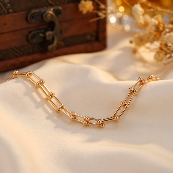 Gold Link 18KT Diamond Bracelet