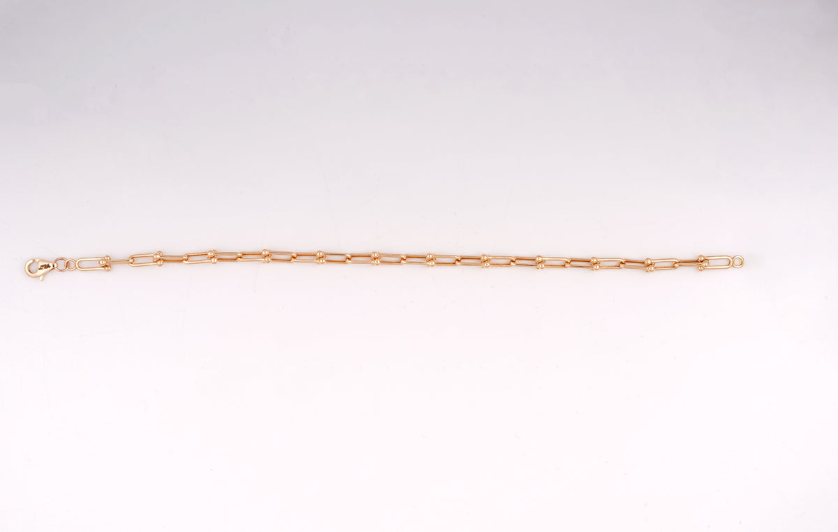 Gold Link 18KT Diamond Bracelet