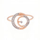 18kt Rose Gold Spiral Daily Wear Diamond Ring for Women  