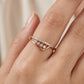 18kt Gold Fringe Bar Daily Wear Diamond Ring for Women