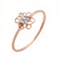 18kt Gold Open Flower Daily Wear Diamond Ring for Women