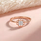 18kt Gold Open Flower Daily Wear Diamond Ring for Women