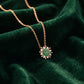 Emerald Starburst 18KT Diamond Pendant