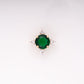 Emerald Solitaire 18KT Diamond Earring