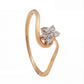 18kt Gold Flower Twist Daily Wear Diamond Ring for Women