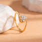 18kt Gold Flower Twist Daily Wear Diamond Ring for Women