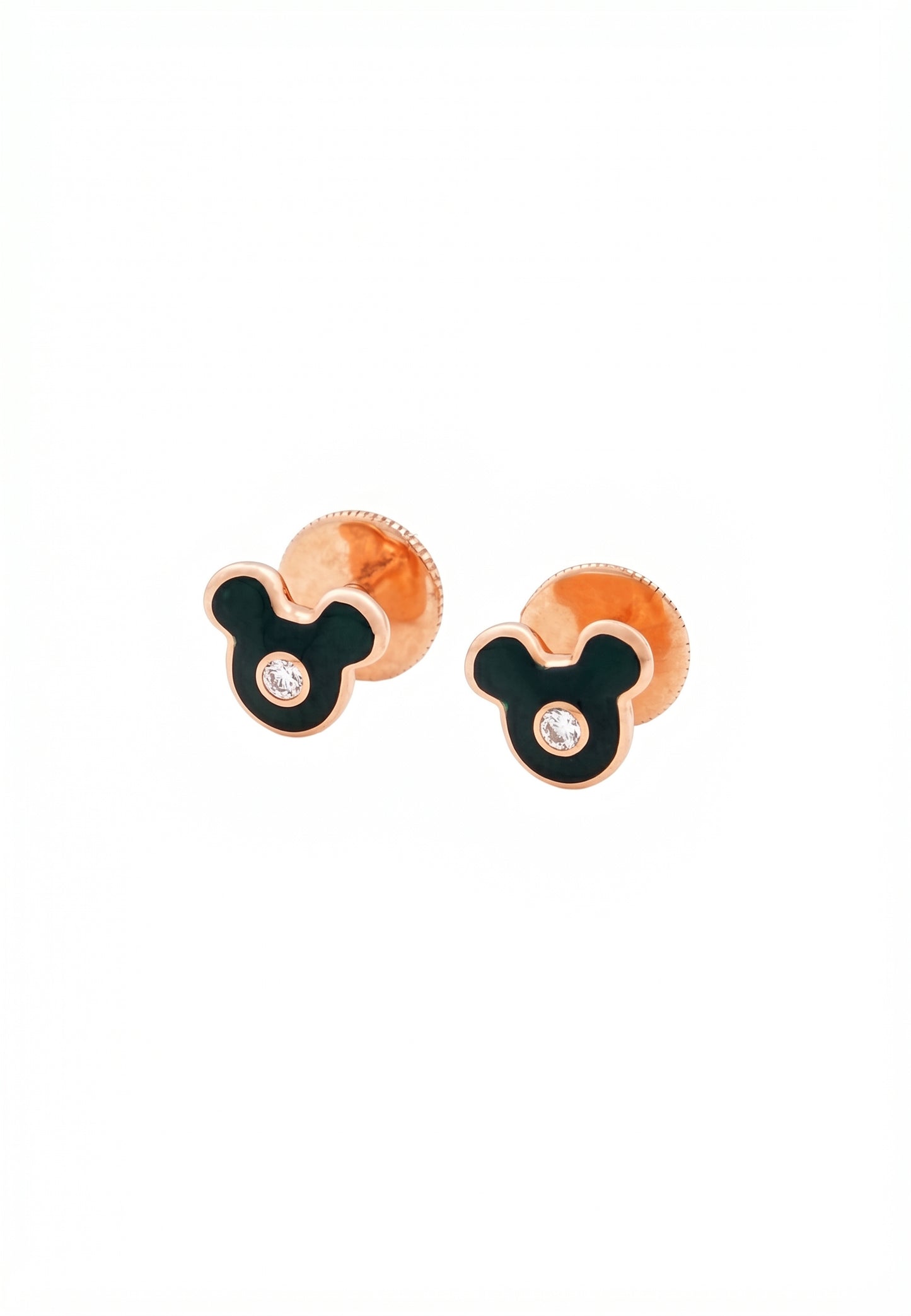Jangal 18kt Rose Gold Daily Wear Diamond Stud Earrings for Kids