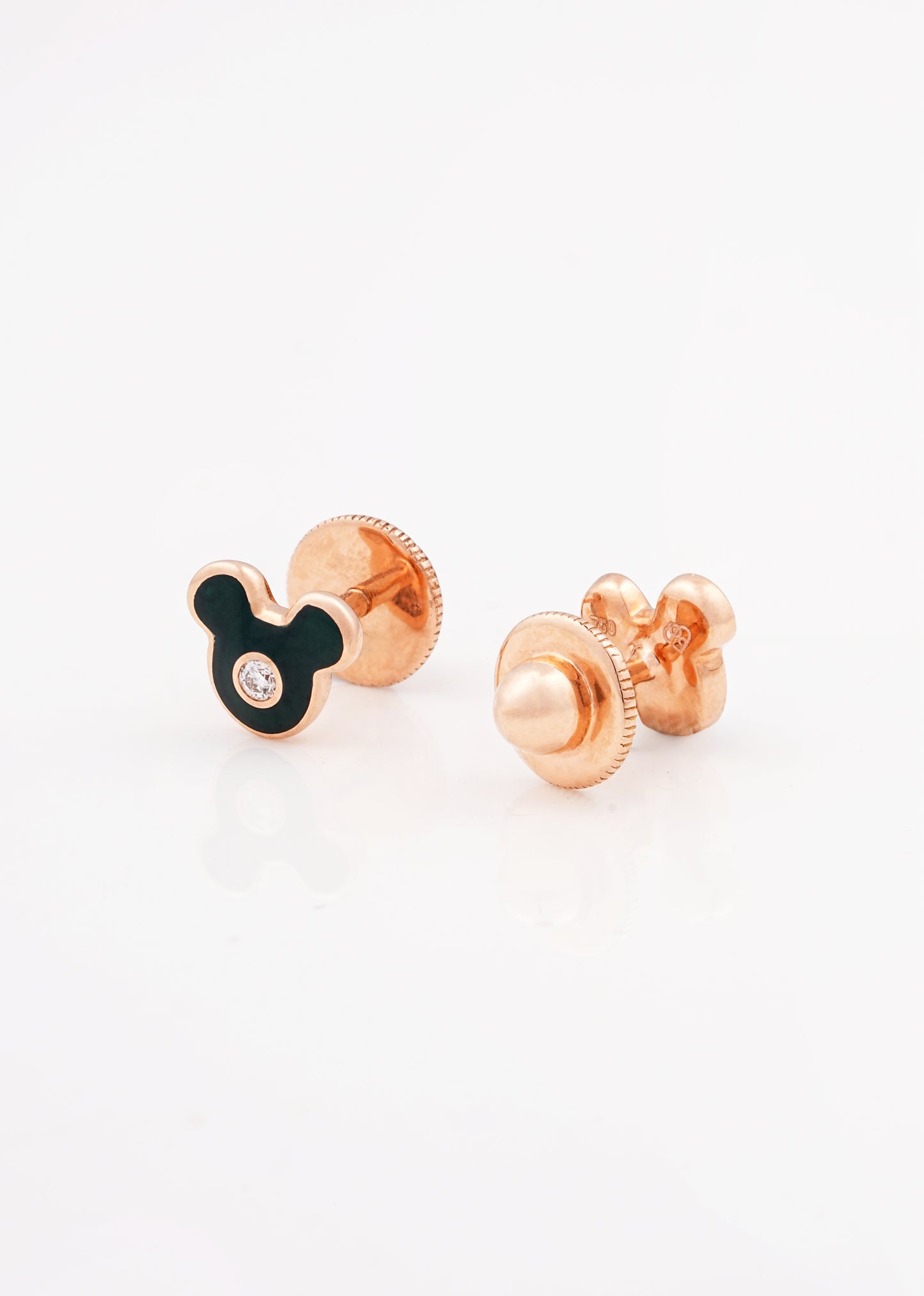 Jangal 18kt Rose Gold Daily Wear Diamond Stud Earrings for Kids