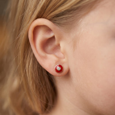 Laal 18kt Gold Daily Wear Diamond Stud Earrings for Kids