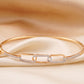 Rose Gold Paperclip Link 18KT Diamond Bangle