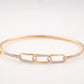 Rose Gold Paperclip Link 18KT Diamond Bangle